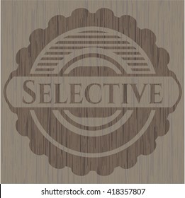Selective wood emblem. Retro