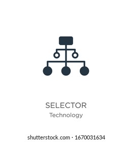 Selector icon vector. Trendy flat selector icon from technology collection isolated on white background. Vector illustration can be used for web and mobile graphic design, logo, eps10