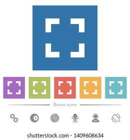 Selector tool flat white icons in square backgrounds. 6 bonus icons included.