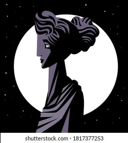 selene luna, greek mythology goddess of the moon