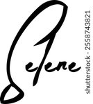 Selene Women Name in Brush Typography Text