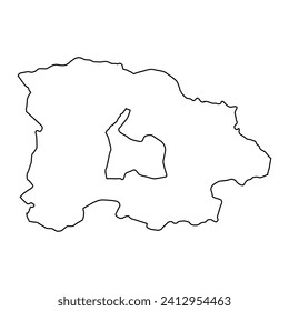 Mapa de la provincia de Selenge, división administrativa de Mongolia. Ilustración vectorial.