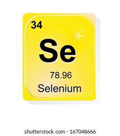 Selenium chemical element with atomic number, symbol and weight