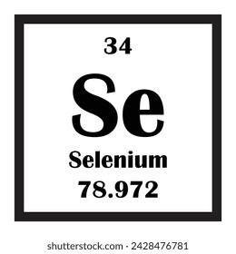 Selenium chemical element icon vector illustration design