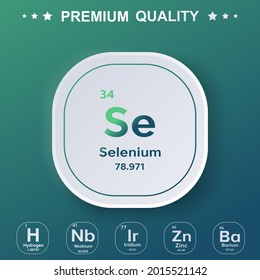 Selenium element from the periodic table - Modern design