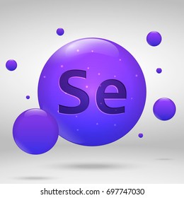 Selenium icon. mineral drop pill capsule. Mineral complex design