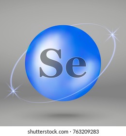 Selenium icon. mineral drop pill capsule. Mineral complex design