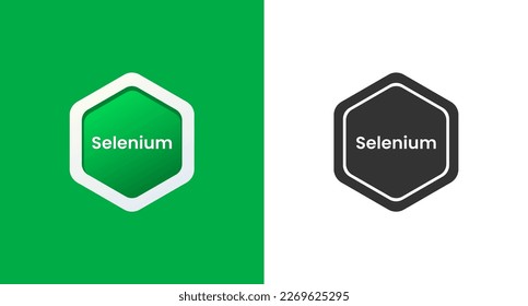 Selenium icon vector or Selenium label vector isolated in flat style. Simple Selenium Icon vector for design element. For Selenium labels on health products. Best icon for packaging design element.