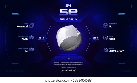 Selenium Parodic Table Element 34-Fascinating Facts and Valuable Insights-Infographic vector illustration design