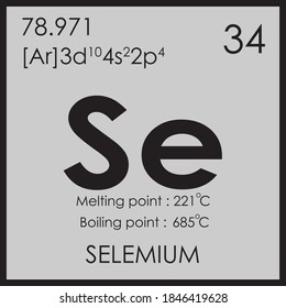 selenium parodic table element with boiling and melting point atomic number z mass 