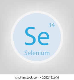 Selenium Se chemical element icon- vector illustration