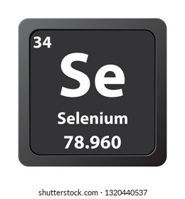 Selenium	Se  chemical element icon. The chemical element of the periodic table. Sign with atomic number. 