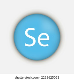 Selenium Se mineral vitamin supplement icon. Vector illustration.