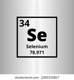 Selenium Se periodic table of elements vector
