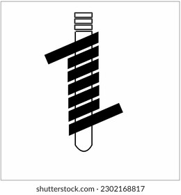 Icono eléctrico selenoide, icono industrial, icono electromagnético, para ingeniería eléctrica, ilustración vectorial