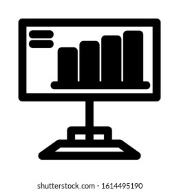 seles chart icon isolated sign symbol vector illustration - high quality black style vector icons
