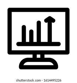 seles chart icon isolated sign symbol vector illustration - high quality black style vector icons
