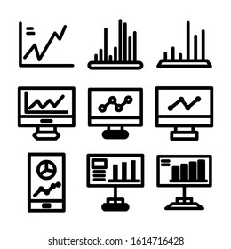 seles chart icon isolated sign symbol vector illustration - Collection of high quality black style vector icons
