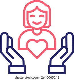 Self Acceptance Icon Color Vector Illustration