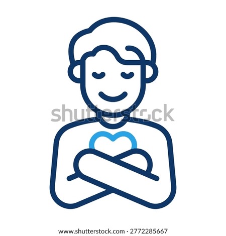 Self Acceptance Icon Color Vector Illustration