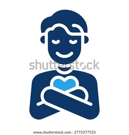 Self Acceptance Icon Fill Vector Illustration