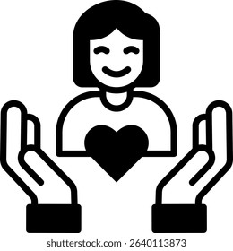 Self Acceptance Icon Mixed Vector Illustration
