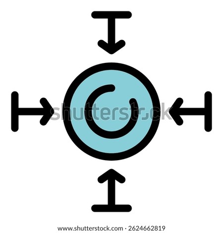 Self actualization icon. Outline self actualization vector icon color flat isolated