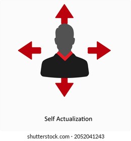 Self Actualization or Monitor Icon Concept