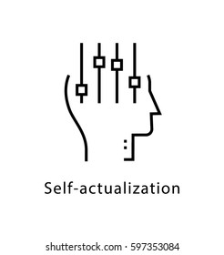 Self Actualization Vector Line Icon