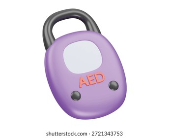 self AED icon 3d illustration render