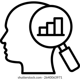 Self Analysis Icon Line Vector Illustration