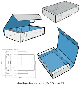 Self asembly (with out needing a glue) Chocolate box and Die-cut Pattern. The .eps file is full scale and fully functional. Prepared for real cardboard production.