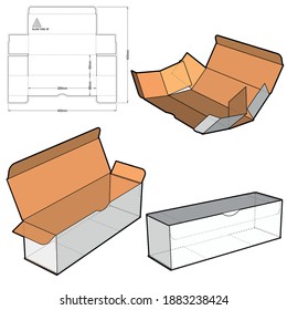 Self asembly (with out needing a glue) Chocolate box and Die-cut Pattern. The .eps file is full scale and fully functional. Prepared for real cardboard production.