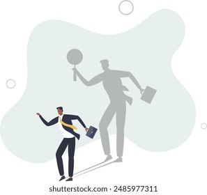 Self assessment or self analysis process to know yourself and discover plan or goal for living or work and career concept,flat design.illustration with people.