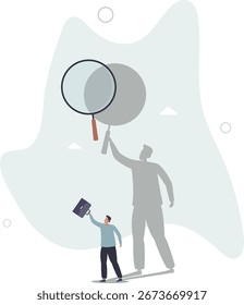 Self assessment or self analysis process to know yourself and discover plan or goal for living or work and career concept,.life and employment of people.