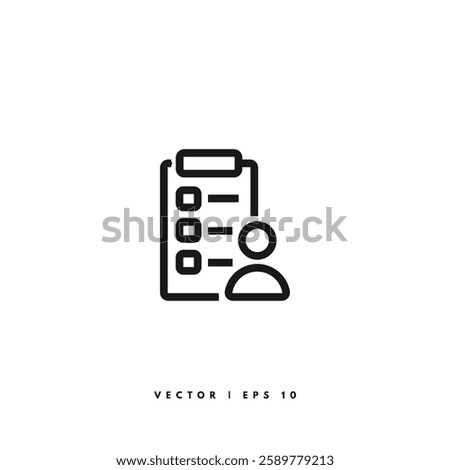 Self Assessment Icon. Editable Stroke