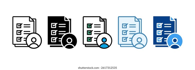 Self Assessment Icon Set Multiple Style Collection