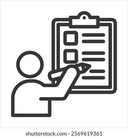 Self Assessment Outline Icon Vector Illustration
