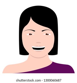 Self avatar of a woman. Vector illustration design