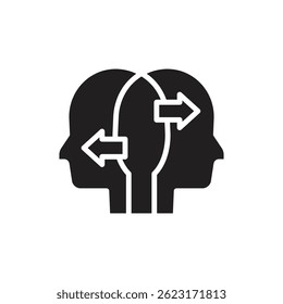 Self Awareness Filled Icon Vector Illustration