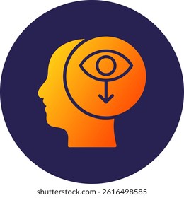 Self awareness Glyph Circle Gradient Icon