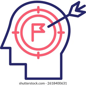 Self Awareness Icon Color Vector Illustration