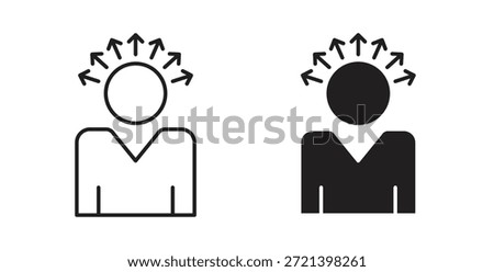Self awareness icon concept set. Simple icon collection