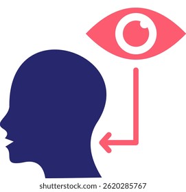 Ilustración vectorial de relleno de iconos de autoconciencia