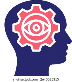 Self Awareness Icon Fill Vector Illustration