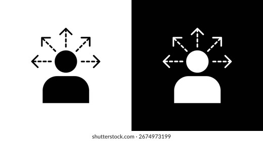 Self awareness icon logo. simple graphic symbols