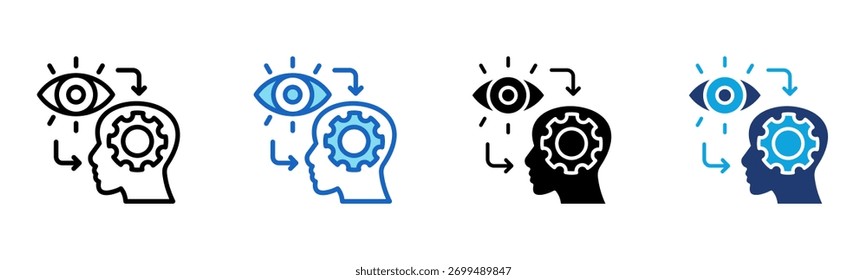 Self Awareness icon Multi Style Vector Illustration