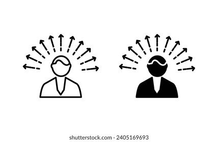 Self awareness icon set. vector illustration