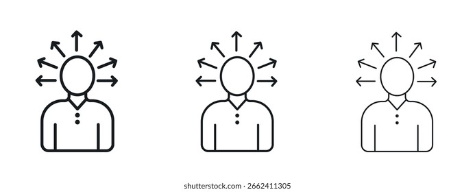 Icono de autoconciencia diseño de línea simple - Ilustración vectorial simple