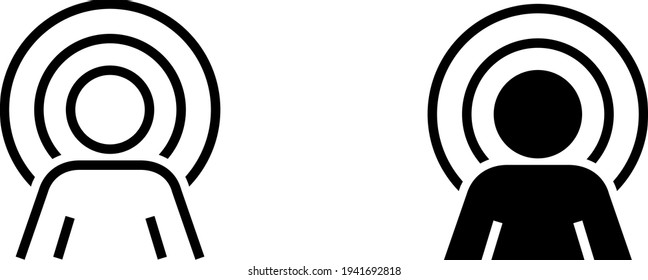 self - awareness icon , vector illustration